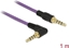 Picture of Delock Stereo Jack Cable 3.5 mm 4 pin male > male angled 1 m purple