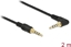 Изображение Delock Stereo Jack Cable 3.5 mm 4 pin male > male angled 2 m black