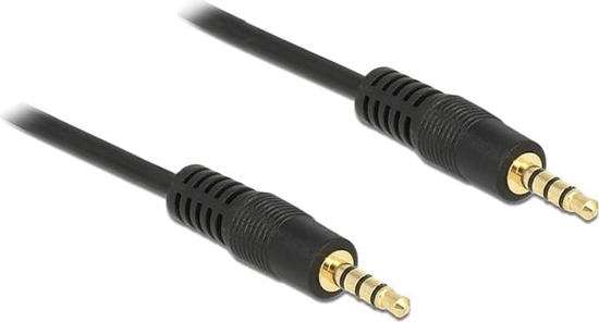 Picture of Delock Stereo Jack Cable 3.5 mm 4 pin male to male 2 m black
