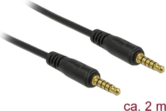 Picture of Delock Stereo Jack Cable 3.5 mm 5 pin male to male 2 m black