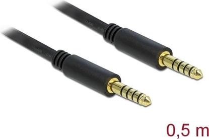 Picture of Delock Stereo Jack Cable 4.4 mm 5 pin male to male 0.5 m black