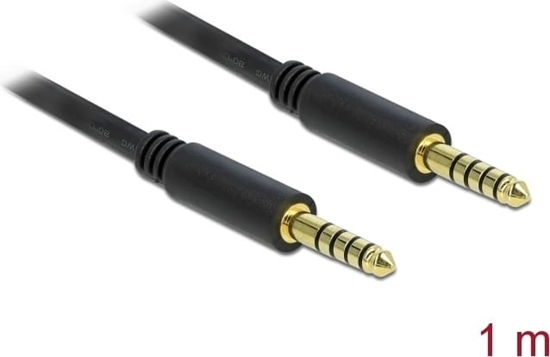 Picture of Delock Stereo Jack Cable 4.4 mm 5 pin male to male 1 m black