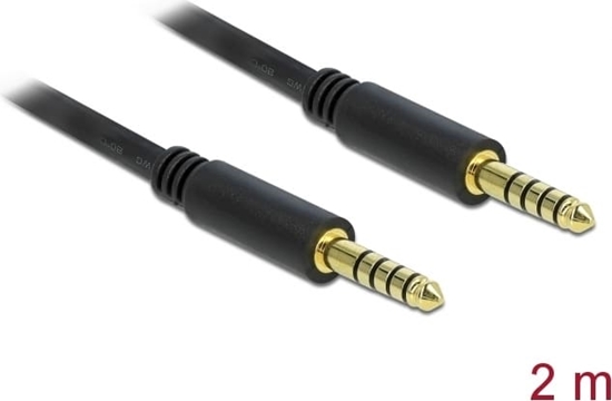 Picture of Delock Stereo Jack Cable 4.4 mm 5 pin male to male 2 m black