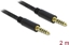 Attēls no Delock Stereo Jack Cable 4.4 mm 5 pin male to male 2 m black