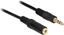 Attēls no Delock Stereo Jack Extension Cable 3.5 mm 3 pin male > female 1 m black