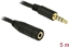 Изображение Delock Stereo Jack Extension Cable 3.5 mm 4 pin male to female 5 m black