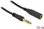 Attēls no Delock Stereo Jack Extension Cable 6.35 mm 3 pin male to female 10 m black