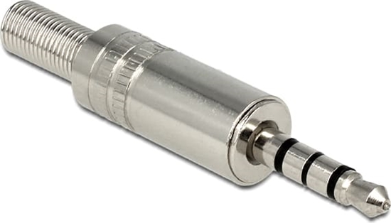 Picture of Delock Stereo plug 3.5 mm 4 pin stereo with bend protection soldering version