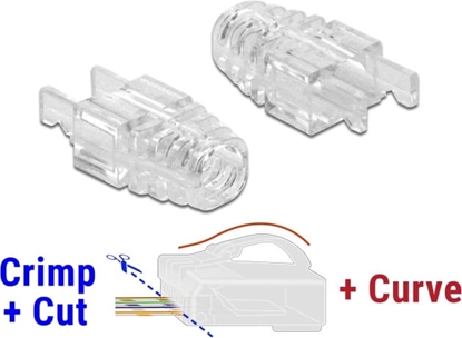Picture of Delock Strain Relief Boot for RJ45 Crimp+Cut+Curve plug 20 pieces