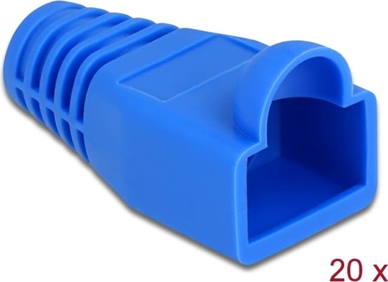 Picture of Delock Strain relief for RJ45 plug blue 20 pieces