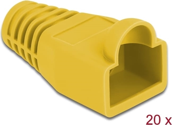 Picture of Delock Strain relief for RJ45 plug yellow 20 pieces