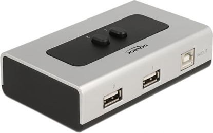 Picture of Delock Switch USB 2.0 with 1 x Type-B female to 2 x Type-A female manual bidirectional