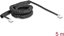 Изображение Delock Telephone Cable / Coiled Cable RJ11 plug to RJ11 plug black 5 m