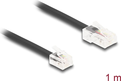 Picture of Delock Telephone Cable RJ45 plug to RJ11 plug black 1 m