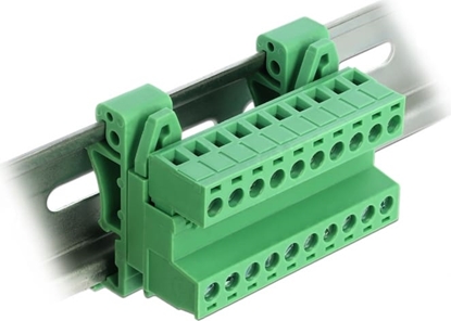Изображение Delock Terminal Block Set for DIN Rail 10 pin with pitch 5.08 mm angled