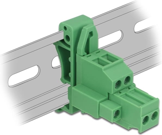 Picture of Delock Terminal block set for DIN rail 2 pin with screw lock
