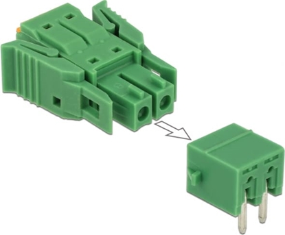 Attēls no Delock Terminal block set for PCB 2 pin 3.81 mm pitch horizontal