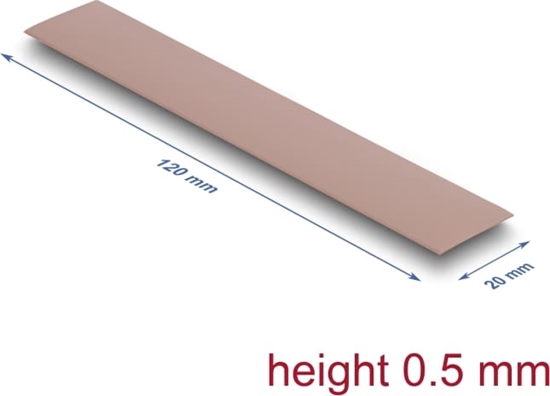 Изображение Delock Thermal Conductive Pad 120 x 20 x 0.5 mm for M.2 modules 3.0 W/mK - non-silicone
