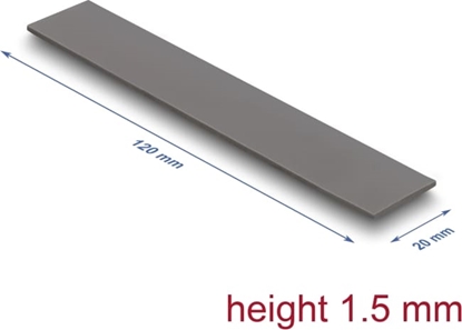Attēls no Delock Thermal Conductive Pad 120 x 20 x 1.5 mm for M.2 modules 3.2 W/mK - Low Oil Bleeding