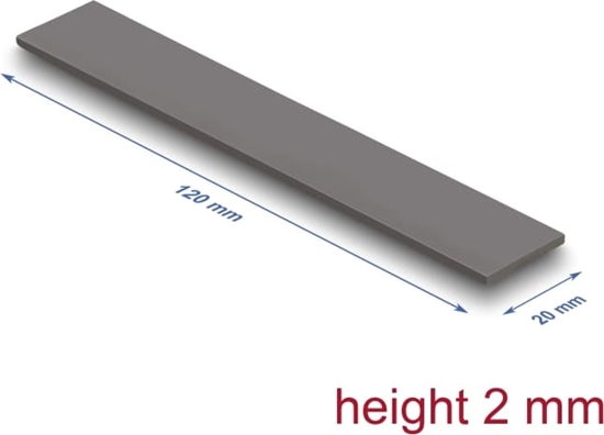Picture of Delock Thermal Conductive Pad 120 x 20 x 2 mm for M.2 modules 3.2 W/mK - Low Oil Bleeding