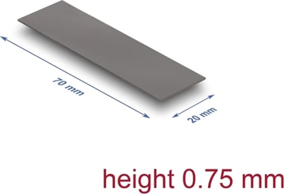 Attēls no Delock Thermal Conductive Pad 70 x 20 x 0.75 mm for M.2 modules 3.0 W/mK