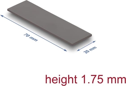 Attēls no Delock Thermal Conductive Pad 70 x 20 x 1.75 mm for M.2 modules 3.2 W/mK - Low Oil Bleeding