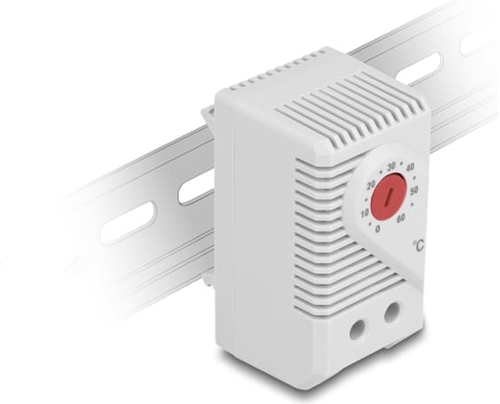 Picture of Delock Thermostat with normally closed contact for DIN rail