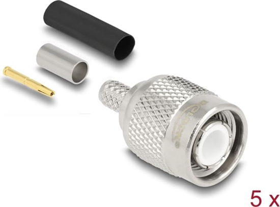 Picture of Delock TNC plug for crimping LMR 200 with matching shrink tube