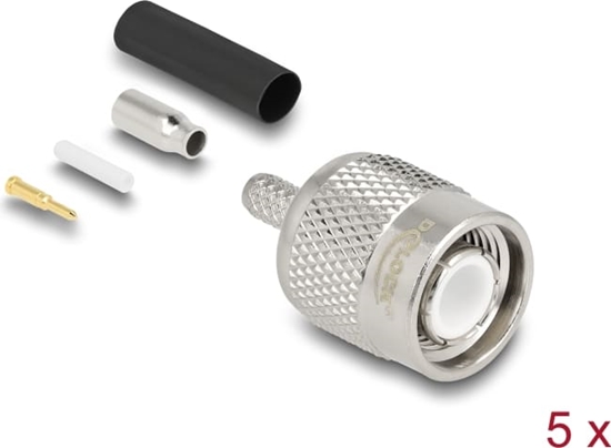 Picture of Delock TNC plug for crimping RG-174 / RG-316 with matching shrink tube