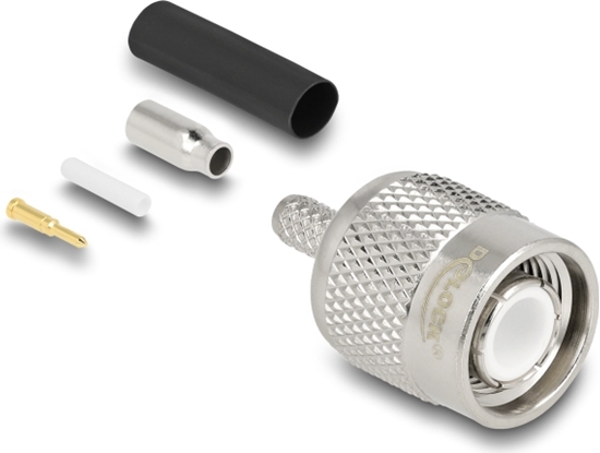 Picture of Delock TNC plug for crimping RG-174 / RG-316 with matching shrink tube