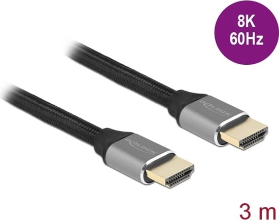 Picture of Delock Ultra High Speed HDMI Cable 48 Gbps 8K 60 Hz grey 3 m certified