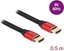 Attēls no Delock Ultra High Speed HDMI Cable 48 Gbps 8K 60 Hz red 0.5 m certified
