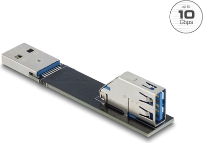 Attēls no Delock USB 10 Gbps Adapter USB Type-A female to male rotated 90° upwards
