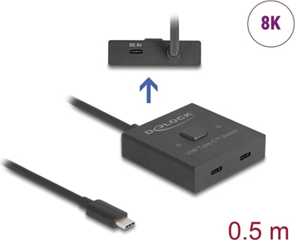 Attēls no Delock USB 10 Gbps USB Type-C™ Switch 2 to 1 bidirectional 8K