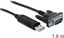Picture of Delock USB 2.0 to serial RS-485 adapter with 15 kV ESD protection and a compact serial connector housing