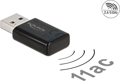 Изображение Delock USB 3.0 Dual Band WLAN ac/a/b/g/n Micro Stick 867 + 300 Mbps