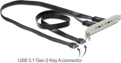 Attēls no Delock USB 3.1 Gen 2 Slot Bracket with 2 x USB Type-C™ Ports