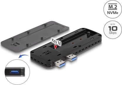 Attēls no Delock USB 3.2 Gen 2 Enclosure for PlayStation®5 with M.2 NVMe Slot - tool free