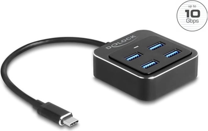 Attēls no Delock USB 3.2 Gen 2 USB Type-C™ Hub with 4 x USB Type-A female – 10 Gbps