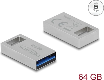 Attēls no Delock USB 5 Gbps Memory Stick 64 GB - Metal Housing