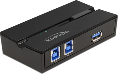 Attēls no Delock USB 5 Gbps Switch 2 PC to 1 device