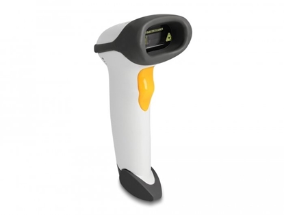 Attēls no Delock USB Barcode Scanner 1D with connection cable and stand - Laser - light grey
