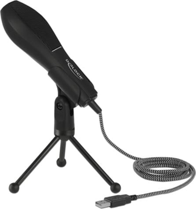 Attēls no Delock USB Condenser Microphone with Table Stand - ideal for gaming, Skype and vocals