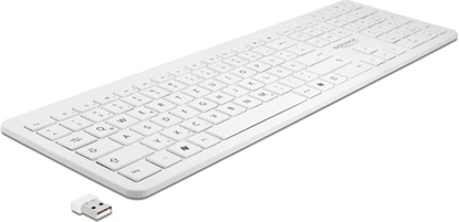 Attēls no Delock USB Keyboard 2.4 GHz wireless white (flat)