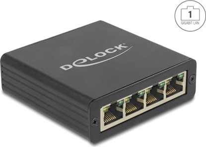 Attēls no Delock USB Type-B Network Adapter Gigabit LAN 4 x RJ45