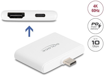 Attēls no Delock USB Type-C™ Adapter to HDMI 4K 60 Hz and USB Type-C™ Data + PD 94 W