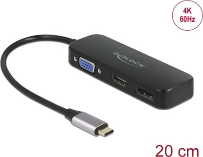 Attēls no Delock USB Type-C™ Adapter to VGA / HDMI / DisplayPort 4K 60 Hz