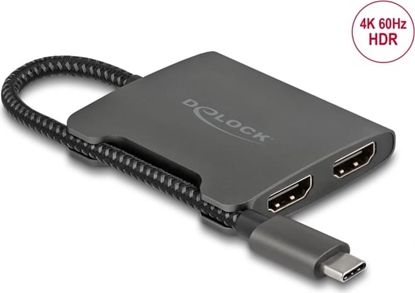 Attēls no Delock USB Type-C™ Splitter (DP Alt Mode) to 2 x HDMI MST 4K 60 Hz