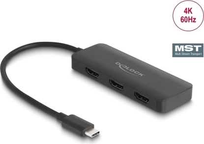 Attēls no Delock USB Type-C™ Splitter (DP Alt Mode) to 3 x HDMI MST 4K 60 Hz