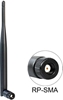 Picture of Delock WLAN 802.11 ac/a/b/g/n Antenna RP-SMA plug 4 - 5 dBi omnidirectional with tilt joint black